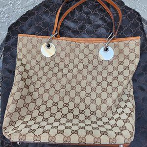 Authentic Vintage Gucci GG Monogram Canvas Eclipse Tote + dust bag